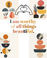 Self-love motivational wall decor