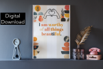 Self-love motivational wall decor